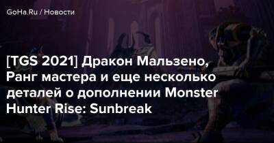 [TGS 2021] Дракон Мальзено, Ранг мастера и еще несколько деталей о дополнении Monster Hunter Rise: Sunbreak - goha.ru