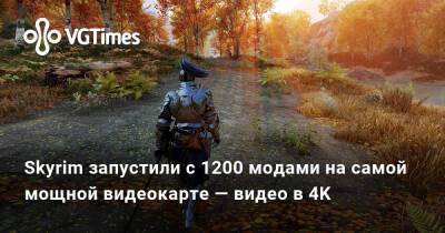 Skyrim запустили с 1200 модами на самой мощной видеокарте — видео в 4K - vgtimes.ru