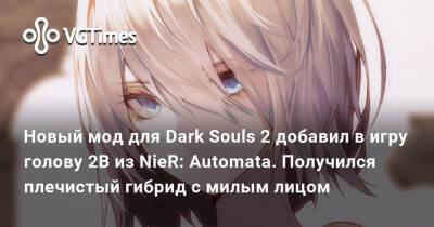 Новый мод для Dark Souls 2 добавил в игру голову 2B из NieR: Automata. Получился плечистый гибрид с милым лицом - vgtimes.ru