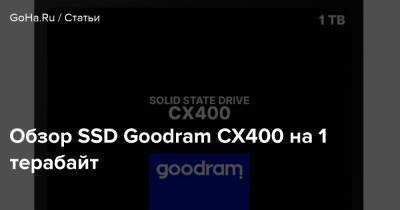 Обзор SSD Goodram CX400 на 1 терабайт - goha.ru