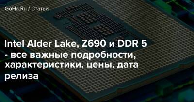 Intel Alder Lake, Z690 и DDR 5 - все важные подробности, характеристики, цены, дата релиза - goha.ru