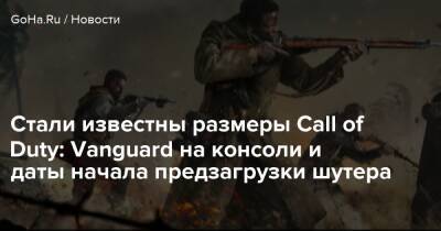 Стали известны размеры Call of Duty: Vanguard на консоли и даты начала предзагрузки шутера - goha.ru