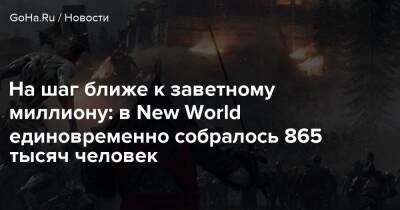 На шаг ближе к заветному миллиону: в New World единовременно собралось 865 тысяч человек - goha.ru