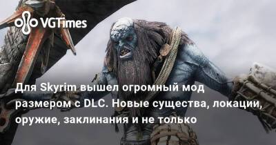 Для Skyrim вышел огромный мод размером с DLC. Новые существа, локации, оружие, заклинания и не только - vgtimes.ru