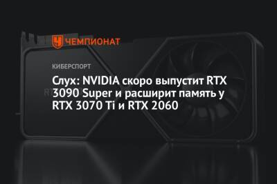 Слух: NVIDIA скоро выпустит RTX 3090 Super и расширит память у RTX 3070 Ti и RTX 2060 - championat.com