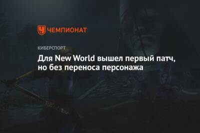 Для New World вышел первый патч, но без переноса персонажа - championat.com