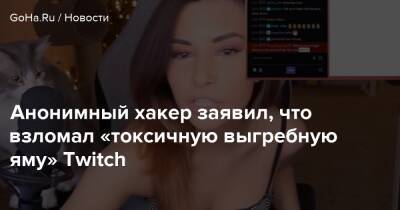 Анонимный хакер заявил, что взломал «токсичную выгребную яму» Twitch - goha.ru