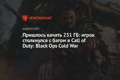 Пришлось качать 231 ГБ: игрок столкнулся с багом в Call of Duty: Black Ops Cold War - championat.com - Адлер