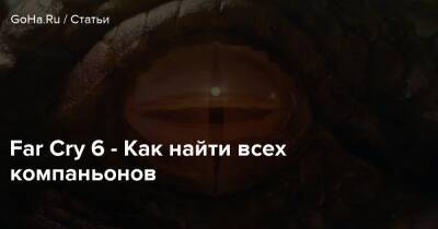 Far Cry 6 - Как найти всех компаньонов - goha.ru