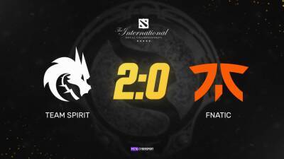 Team Spirit — Fnatic: «драконы» героически пытаются добраться до верхней сетки плей-офф - cybersport.metaratings.ru - Снг