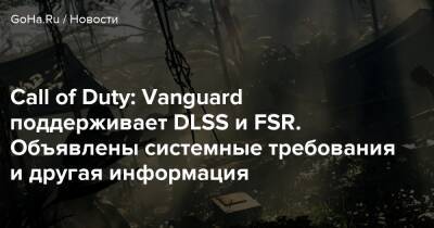 Call of Duty: Vanguard поддерживает DLSS и FSR. Объявлены системные требования и другая информация - goha.ru