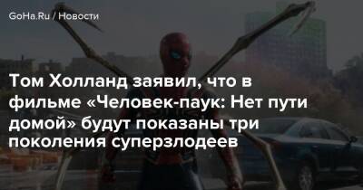 Эндрю Гарфилд - Томас Холланд - Джон Уоттса - Том Холланд заявил, что в фильме «Человек-паук: Нет пути домой» будут показаны три поколения суперзлодеев - goha.ru
