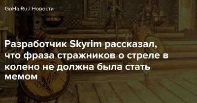 Марк Ламперт - Разработчик Skyrim рассказал, что фраза стражников о стреле в колено не должна была стать мемом - goha.ru