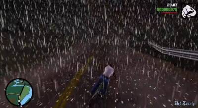 Дождь в ремастере GTA San Andreas льёт так сильно, что практически невозможно играть - gametech.ru