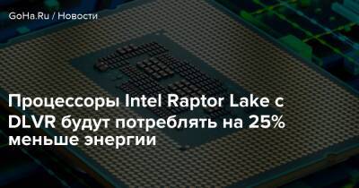 Процессоры Intel Raptor Lake с DLVR будут потреблять на 25% меньше энергии - goha.ru