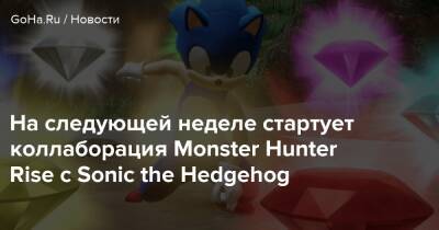 На следующей неделе стартует коллаборация Monster Hunter Rise с Sonic the Hedgehog - goha.ru