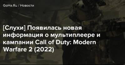 Томас Хендерсон - Хидео Кодзим - [Слухи] Появилась новая информация о мультиплеере и кампании Call of Duty: Modern Warfare 2 (2022) - goha.ru - Афганистан