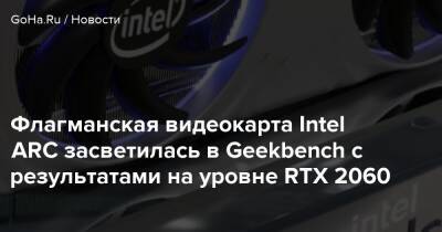 Флагманская видеокарта Intel ARC засветилась в Geekbench с результатами на уровне RTX 2060 - goha.ru