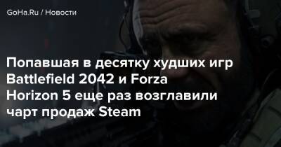 A.League - Попавшая в десятку худших игр Battlefield 2042 и Forza Horizon 5 еще раз возглавили чарт продаж Steam - goha.ru