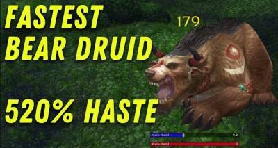 Игрок разогнал друида-медведя 10 уровня до 520% показателя скорости в The Burning Crusade Classic - noob-club.ru