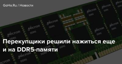 Перекупщики решили нажиться еще и на DDR5-памяти - goha.ru