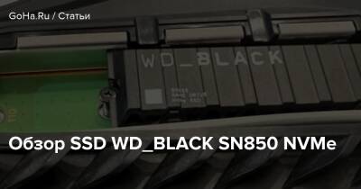 Обзор SSD WD_BLACK SN850 NVMe - goha.ru