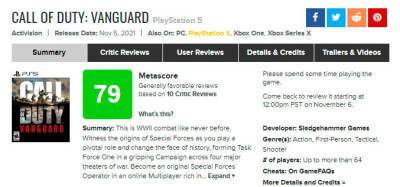 Один из худших Call of Duty – Vanguard ругают за клюкву и вторичность - zoneofgames.ru