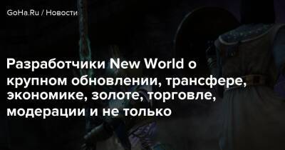 Разработчики New World о крупном обновлении, трансфере, экономике, золоте, торговле, модерации и не только - goha.ru