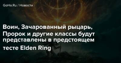Воин, Зачарованный рыцарь, Пророк и другие классы будут представлены в предстоящем тесте Elden Ring - goha.ru