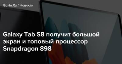 Galaxy Tab S8 получит большой экран и топовый процессор Snapdragon 898 - goha.ru