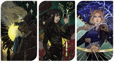 Портреты персонажей World of Warcraft в стиле карт таро от Noirsnow - noob-club.ru