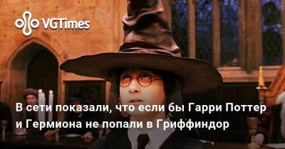 Гарри Поттер - В сети показали, что если бы Гарри Поттер и Гермиона не попали в Гриффиндор - vgtimes.ru