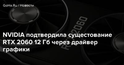 NVIDIA подтвердила сущестование RTX 2060 12 Гб через драйвер графики - goha.ru