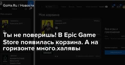 Ты не поверишь! В Epic Game Store появилась корзина. А на горизонте много халявы - goha.ru