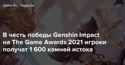 В честь победы Genshin Impact на The Game Awards 2021 игроки получат 1 600 камней истока - goha.ru