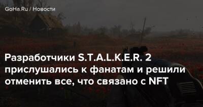 Разработчики S.T.A.L.K.E.R. 2 прислушались к фанатам и решили отменить все, что связано с NFT - goha.ru