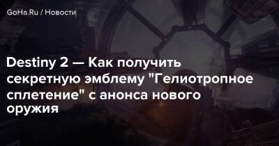 Destiny 2 — Как получить секретную эмблему “Гелиотропное сплетение” с анонса нового оружия - goha.ru