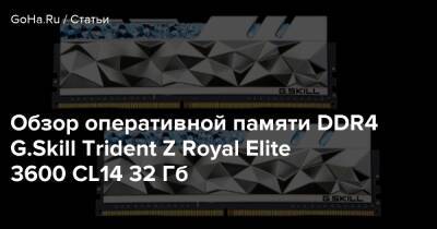 Обзор оперативной памяти DDR4 G.Skill Trident Z Royal Elite 3600 CL14 32 Гб - goha.ru