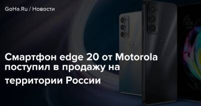Смартфон edge 20 от Motorola поступил в продажу на территории России - goha.ru - Россия