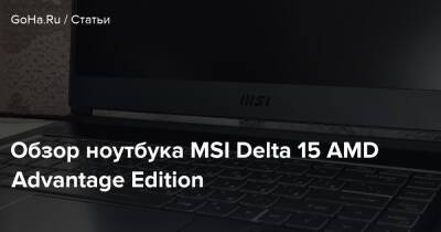 Обзор ноутбука MSI Delta 15 AMD Advantage Edition - goha.ru