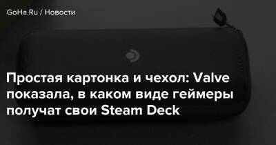 Простая картонка и чехол: Valve показала, в каком виде геймеры получат свои Steam Deck - goha.ru - Россия