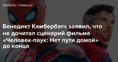 Бенедикт Камбербэтч - Бенедикт Камбербэтч заявил, что не дочитал сценарий фильма «Человек-паук: Нет пути домой» до конца - goha.ru
