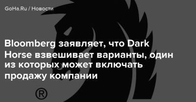 Bloomberg заявляет, что Dark Horse взвешивает варианты, один из которых может включать продажу компании - goha.ru