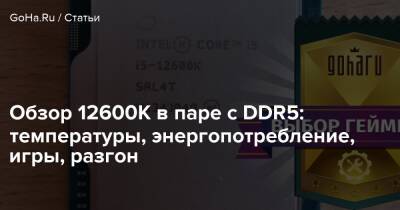 Обзор 12600K в паре с DDR5: температуры, энергопотребление, игры, разгон - goha.ru