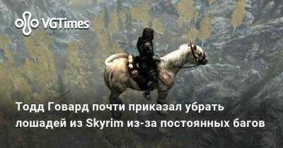 Тодд Говард - Тодд Говард почти приказал убрать лошадей из Skyrim из-за постоянных багов - vgtimes.ru