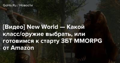 [Видео] New World — Какой класс/оружие выбрать, или готовимся к старту ЗБТ MMORPG от Amazon - goha.ru
