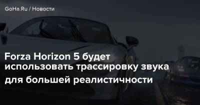 Forza Horizon 5 будет использовать трассировку звука для большей реалистичности - goha.ru