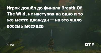 Игрок дошёл до финала Breath Of The Wild, не наступая на одно и то же место дважды — на это ушло восемь месяцев — Игры на DTF - dtf.ru