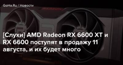 [Слухи] AMD Radeon RX 6600 XT и RX 6600 поступят в продажу 11 августа, и их будет много - goha.ru