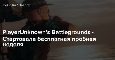 PlayerUnknown’s Battlegrounds - Стартовала бесплатная пробная неделя - goha.ru